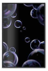 Poster: Leggerezza essere - bolle di sapone su sfondo nero