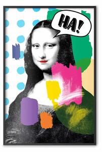 Poster: Mona Lisa Pop-art - ritratto di donna in un motivo astratto e colorato