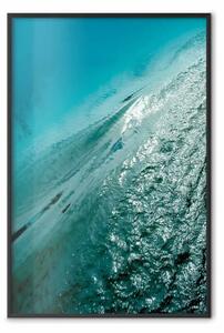 Poster: Oceano smeraldo - paesaggio d'acqua verde con dettagli di leggere onde