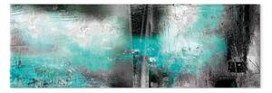 Quadro moderno Nebbia turchese stretto