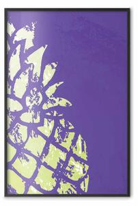 Poster: Frammento di esotismo - frutto tropicale astratto su sfondo viola