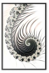 Poster: Estasi - onde con ciglia formano vortice su sfondo bianco