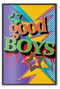 Poster: Brave ragazzi - scritta artistica in inglese in stile pop art colorato