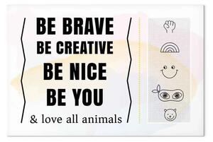 Quadro moderno Motto vegano - scritte motivazionali in inglese