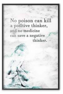 Poster: Citazione Buddha - scritte in inglese con Buddha su chiaro