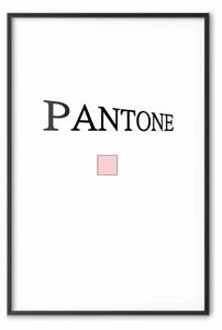 Poster: Pantone - scritte nere in inglese e figura geometrica