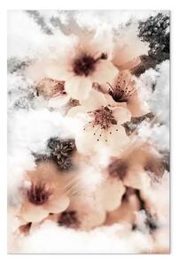 Quadro contemporaneo Nuvole di Fiori - natura tra le bianche nuvole del cielo