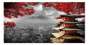 Quadro su tela Arte dell'Armonia - paesaggio naturale e montagne in Giappone