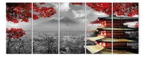 Quadro moderno Giappone Sfumature Natura - architettura montagne