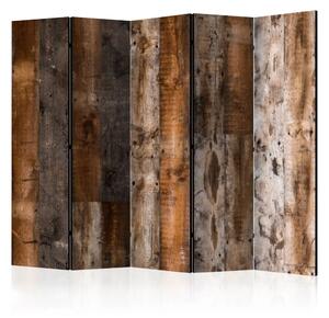 Paravento separè Legno antico II - texture di tavole di legno con delicati nodi