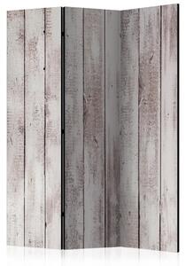 Paravento separè Legno raffinato - texture di tavole di legno dipinte di bianco