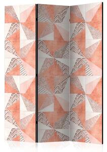 Paravento Geometria primaverile - figure geometriche triangolari in vari colori