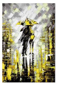 Quadro contemporaneo Innamorato dei colori verticale giallo