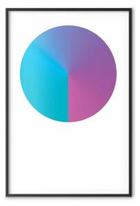 Poster: Gradiente neon - figura geometrica a forma di cerchio con gradiente