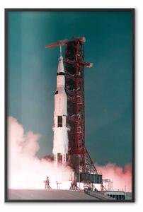 Poster: Grande lancio - razzo spaziale verso la luna