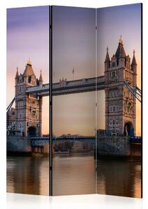 Paravento Tramonto sul ponte - architettura di Londra sul fiume