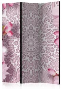 Paravento Mandala pastello - motivi orientali con tema floreale in stile Zen