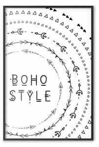 Poster: Stile boho - testi neri in inglese con vari disegni