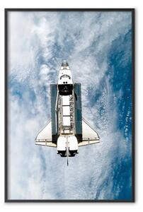 Poster: Navetta spaziale - navetta spaziale su nuvole e oceani