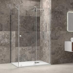 Kamalu box doccia 70x120 senza telaio scorrrevole 120 fisso 70 cm | knm4000w-c