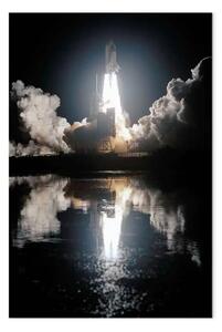 Quadro moderno Razzo nello spazio - foto dell'inizio di viaggio del veicolo spaziale