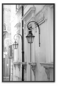 Poster: Lampioni strada - architettura strada con lampade parete