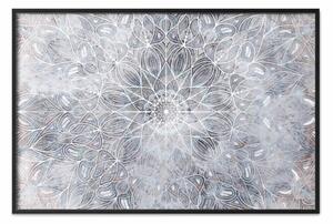 Poster: Sussurri di sogni - animali romantici bianco nero su sfondo bianco