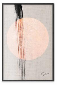 Poster: Natura solare - striscia colorata astratta su texture tessile