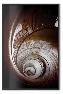 Poster: Scale di cioccolato - architettura di scale a spirale con decorazioni
