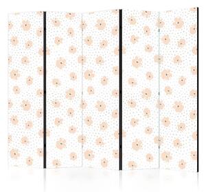 Paravento design Fiorellini per bambini II - astrazione colorata