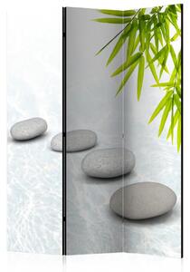 Paravento Calma stoica - composizione con pietra in stile Zen