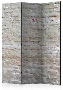 Paravento Armonia nascosta - motivo beige di vecchio mattone