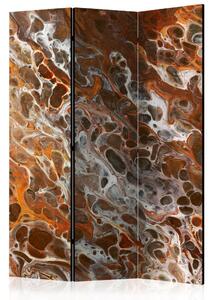 Paravento design Crateri marroni - astratto artistico caldo