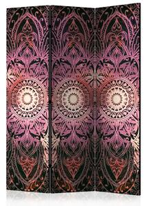 Paravento design Armonia dei dettagli - Mandala orientale nei toni del rosa