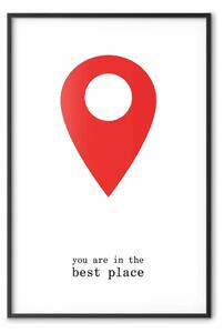 Poster: You are in the best place - scritte in inglese con motivo grafico