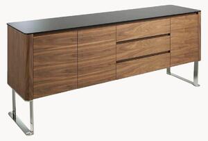 Credenza con piano in vetro Mariana