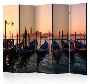 Paravento Gondola verso l'ignoto II - gondole al tramonto