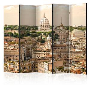 Paravento design Vacanze romane II - architettura italiana su sfondo chiaro