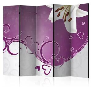 Paravento separè Melodia d'amore II - astrazione romantica negli ornamenti
