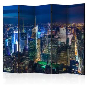Paravento design Manhattan - notte II - quartiere di New York di notte