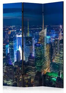 Paravento separè Manhattan - notte - architettura della città di notte