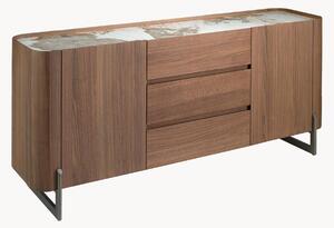 Credenza in legno con piano effetto marmo Ramón