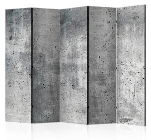 Paravento Cemento fresco II - sfondo industriale nei toni del grigio