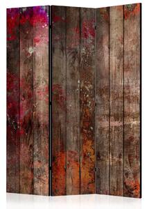 Paravento separè Legno tinto - texture legnosa a macchie colorate