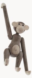 Oggetto decorativo di design in legno di quercia Monkey, alt. 19 cm