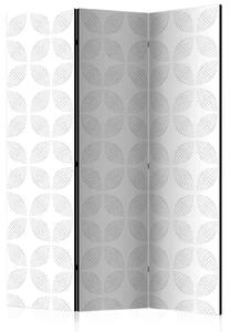 Paravento design Forme simmetriche - composizione in motivi su sfondo bianco