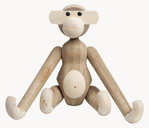 Oggetto decorativo di design in legno di quercia Monkey, Alt. 19 cm