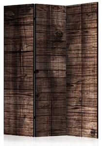 Paravento Assi marroni scuri - sfondo retrò a texture di legno