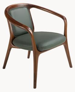 Sedia con braccioli in similpelle Carlos