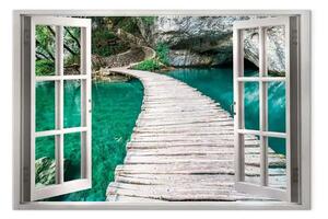 Quadro su tela Ponte sull'azzurro largo